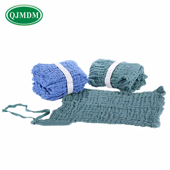Curativo médico de gaze de algodão, cotonete estéril, esponja abdominal, tamanhos diferentes com raio X e laço do fabricante
