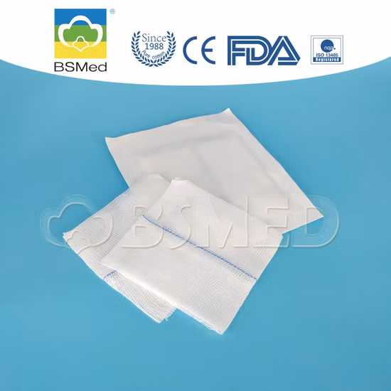 100% algodão produtos descartáveis de fornecimento médico almofada de gaze de algodão